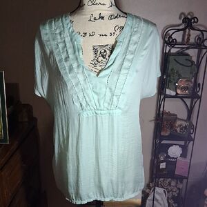 Anthropologie Dolan Light Aqua Green/blue Women's Top Size Large